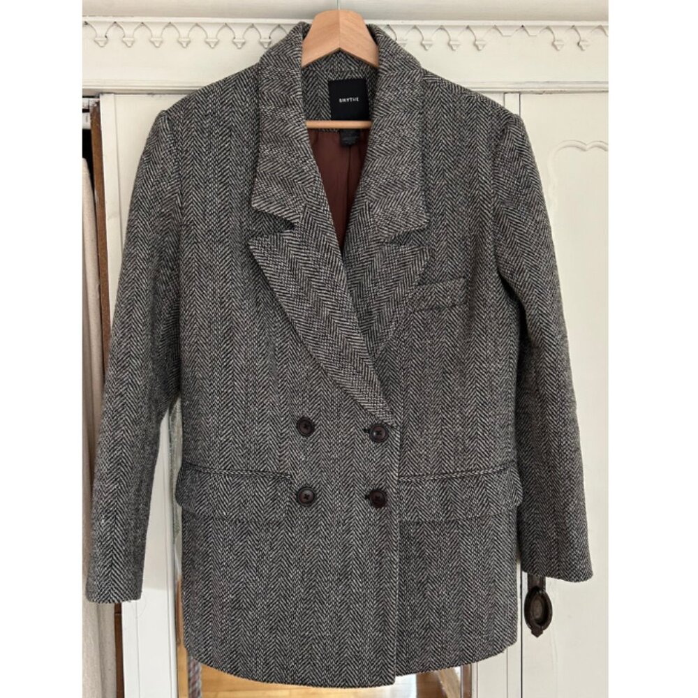 Smythe Oversized Double Breasted Wool Blazer
